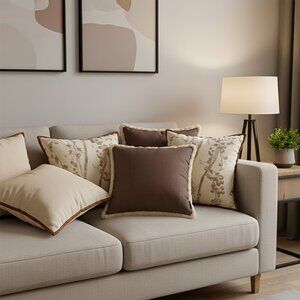 SOGA 6PC Pillowcase Set – 45cm Victorian Rose, Vintage Off-White & Botanical